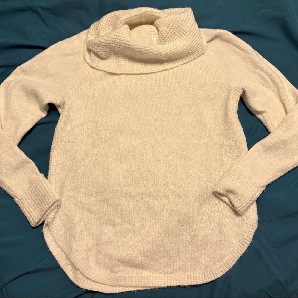 Petite Style & Co Cozy Beige Turtleneck Sweater